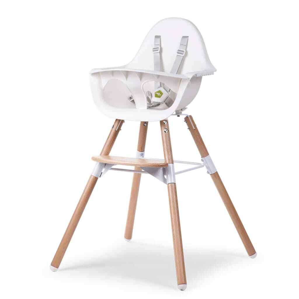 CHILDWOOD Chaise haute pour bébé enfant 2-en-1 Evolu 2 Blanc CHEVOCHNW
