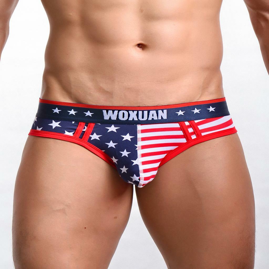 Drapeau américain Sexy Sous-vêtements pour hommes Briefs G-string Tanga Pyjamas Drapeau américain Sexy Sous-vêtements pour hommes Briefs G-string Tanga Pyjamas