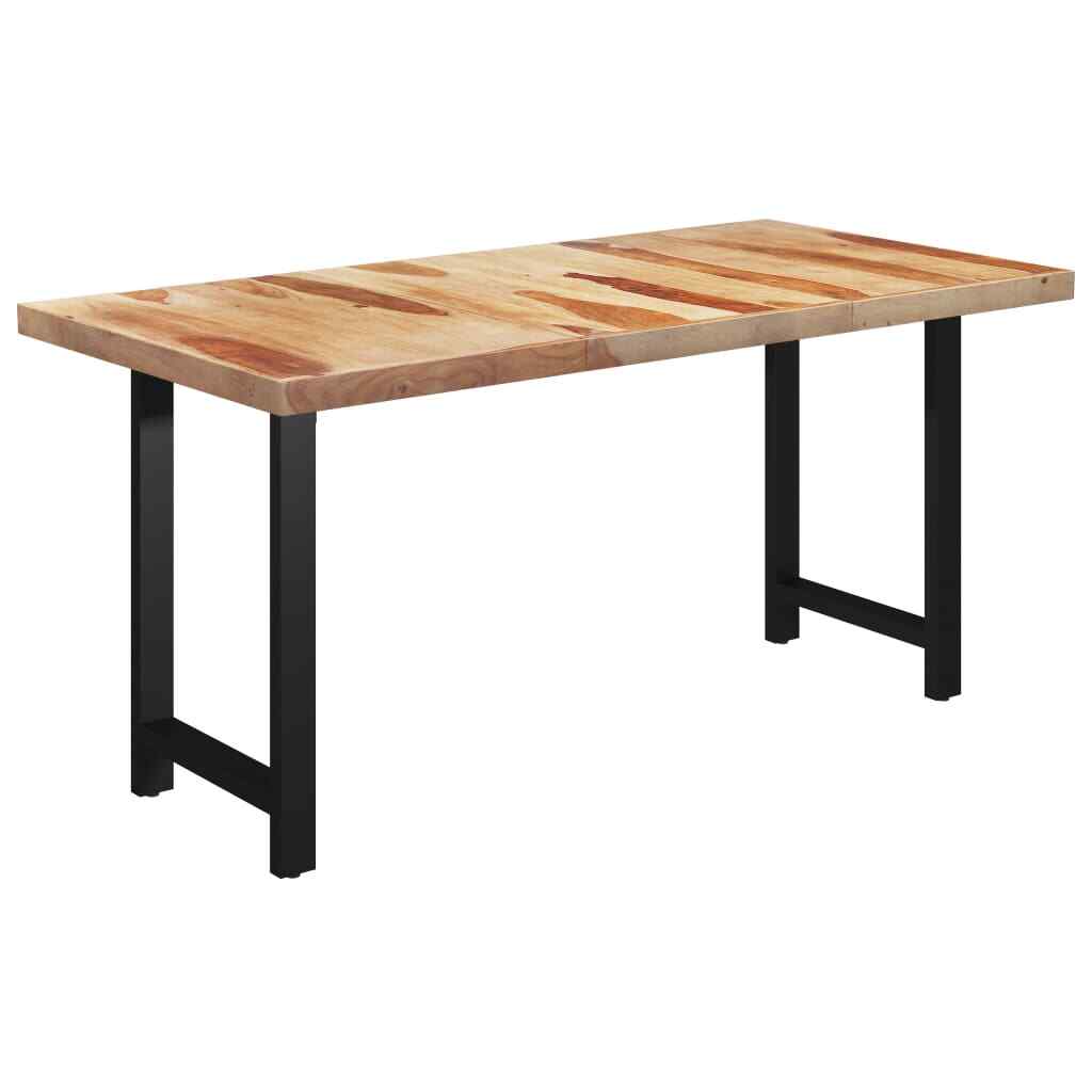vidaXL Bois de Sesham Solide Table à Dîner à Pieds en H 180x90x77 cm Cuisine vidaXL Bois de Sesham Solide Table à Dîner à Pieds en H 180x90x77 cm Cuisine
