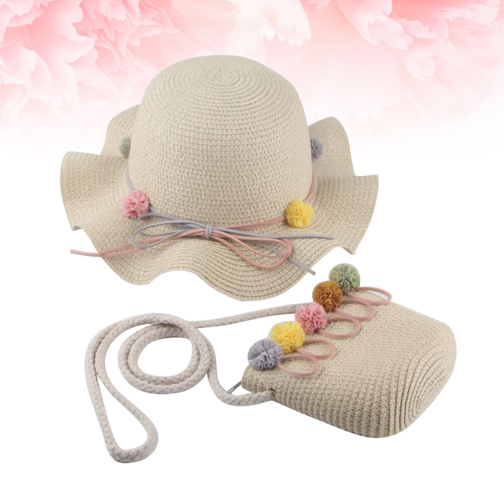 Protection solaire enfants chapeau filles mode vague casquette de paille Protection solaire enfants chapeau filles mode vague casquette de paille
