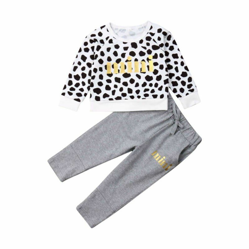 Mode Enfants Bébé Filles Vêtements Sweat Haut Pantalon Leggings Costume Pois Mode Enfants Bébé Filles Vêtements Sweat Haut Pantalon Leggings Costume Pois