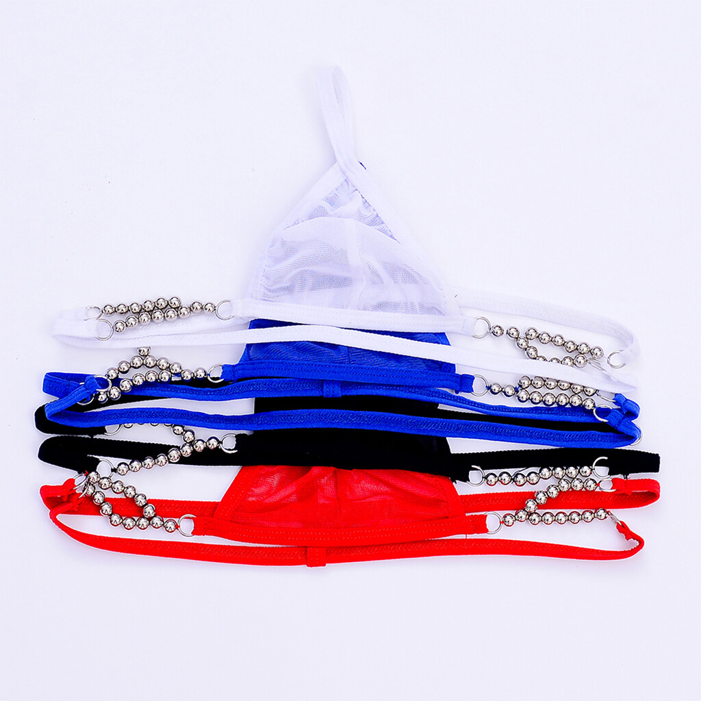 Perles d’argent pour hommes Lingerie Sous-vêtements Ceintures T-back Thongs Perles d’argent pour hommes Lingerie Sous-vêtements Ceintures T-back Thongs