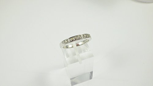 The Diamond Ring Collection: 3mm wide Sterling Silver Channel set Diamond Eternity Ring , Size H,I,J,K,L,M,N,O,P,Q,R,S,T…