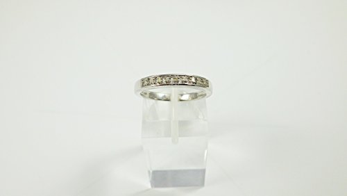 The Diamond Ring Collection: 3mm wide Sterling Silver Channel set Diamond Eternity Ring , Size H,I,J,K,L,M,N,O,P,Q,R,S,T…