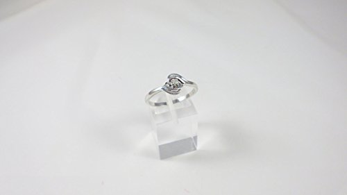 The Diamond Ring Collection Bague de fiançailles en argent sterling avec solitaire en diamant en forme de tourbillon…