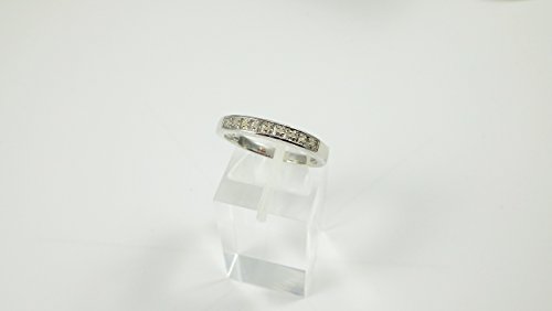 The Diamond Ring Collection: 3mm wide Sterling Silver Channel set Diamond Eternity Ring , Size H,I,J,K,L,M,N,O,P,Q,R,S,T…