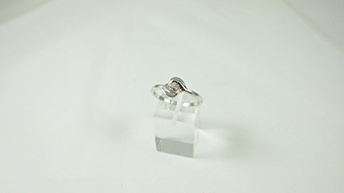 The Diamond Ring Collection Bague de fiançailles en argent sterling avec solitaire en diamant en forme de tourbillon…