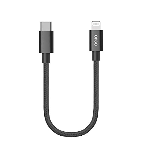 Câble Chargeur iPhone, OPSO 0.2M [Certifié MFi] Charge Rapides Câble USB C vers en Nylon Ultra Lightning Compatible with…