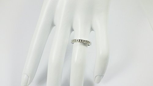 The Diamond Ring Collection: 3mm wide Sterling Silver Channel set Diamond Eternity Ring , Size H,I,J,K,L,M,N,O,P,Q,R,S,T…