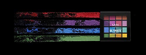 NYX Professional Makeup Palettes de Fards à Paupières Ultimate Shadow Palette, 16 Couleurs, Pigments Pressés, Fini Irisé…