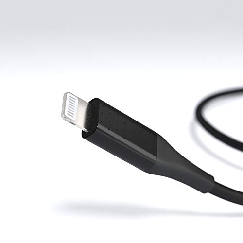 Amazon Basics Câble USB A vers Lightning Collection avancée Chargeur certifié MFi pour iPhone Noir 30,4 cm
