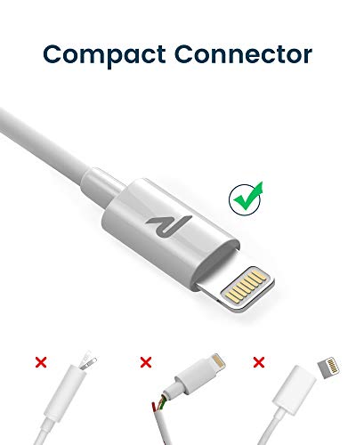 RAMPOW Câble pour iPhone 2m/6.5ft [Certifié Apple MFi] Câble Lightning avec Connecteur Ultra Résistant pour iPhone 11/11…