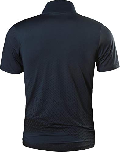 jeansian Homme De Sport Outdoor Manches Courtes Polos Quick Dry T-Shirt Tops LSL195