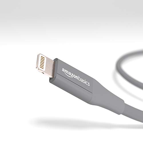 Amazon Basics Câble Lightning vers USB A pour iPhone et iPad – 0,9 m – Lot de 1 , Gris