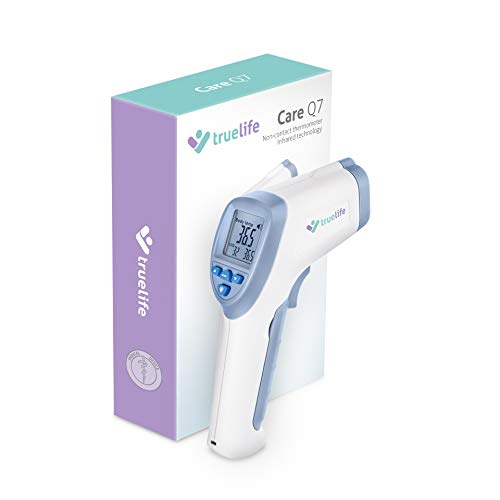 TrueLife Care Q7 Thermomètre Frontal Médical Sans Contact Précis avec Écran LCD pour Enfants, Adultes, Lait et la…