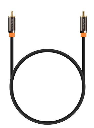 FosPower Câble Coaxial RCA Audio Numérique avec Fiche Jack Plaqué Or 24K RCA mâle vers RCA mâle – Ligne Coaxiale pour…