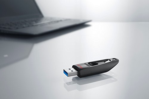 SanDisk Ultra 128 GB, USB 3.0 flash drive, with up to 130 MB/s read speed, Black