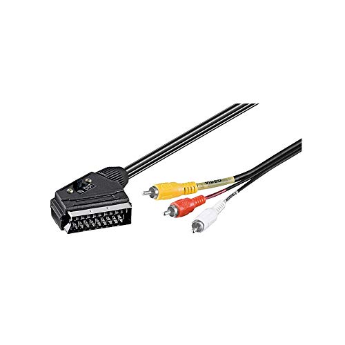 Wentronic Câble Audio/vidéo (Prise péritel à 3X RCA) 3 m (Import Allemagne)