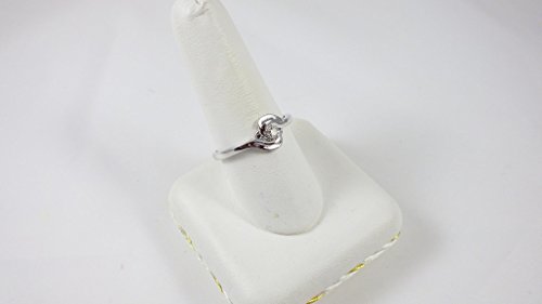 The Diamond Ring Collection Bague de fiançailles en argent sterling avec solitaire en diamant en forme de tourbillon…