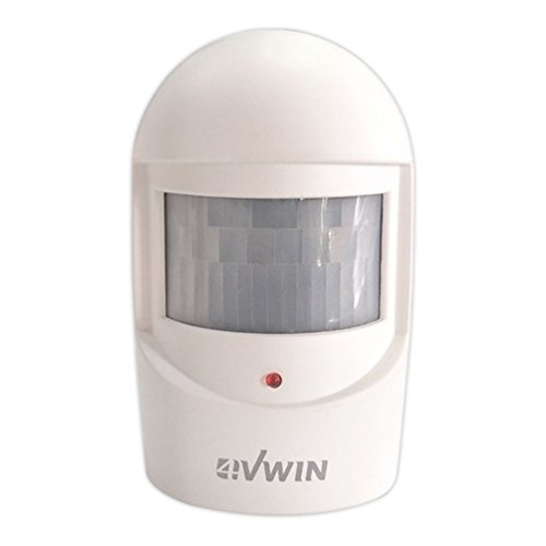 4VWIN Détecteur de mouvement à infrarouge passif sans fil – Système d’alerte d’allée-à installer devant la maison