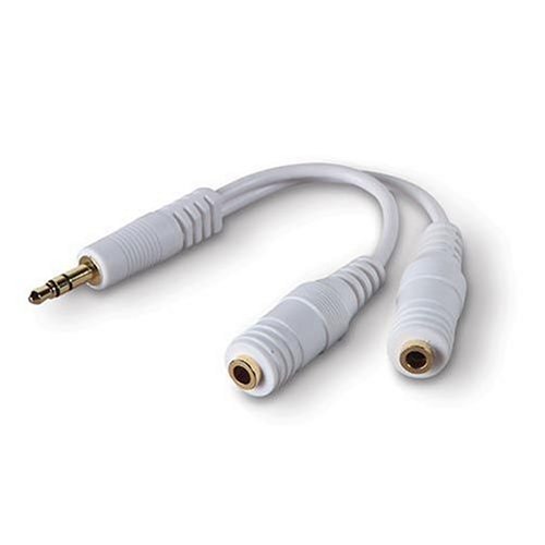 Belkin PRO Series Adaptateur audio fiche mini-phone Stéréo 3,5 mm (M) fiche mini-phone Stéréo 3,5 mm (F) blanc