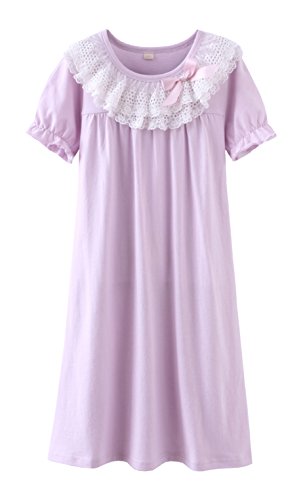 ABClothing Mommy & Girls 100% Coton Vêtements de Nuit en Dentelle Assortis et Robes de Nuit Bowknot pour Tout-Petits 5…