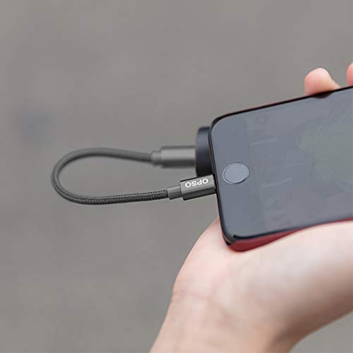 Câble Chargeur iPhone, OPSO 0.2M [Certifié MFi] Charge Rapides Câble USB C vers en Nylon Ultra Lightning Compatible with…