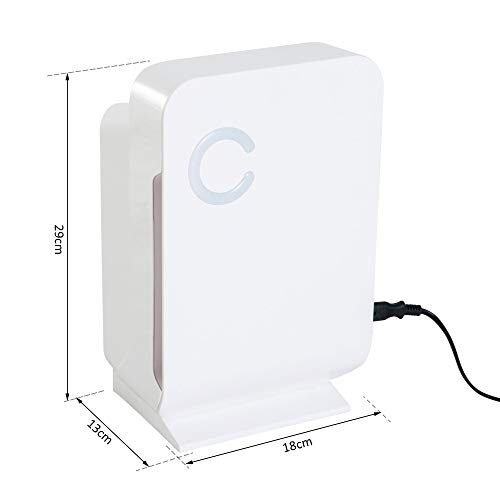 Déshumidificateur portable électrique 1,3 L silencieux évacuation continue 400 mL/24 H idéal pièces 20 m² blanc