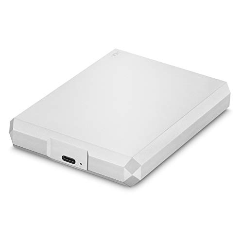 LaCie Mobile Drive, 4TB , External Hard Drive, Moon Silver, USB-C, 2 year Rescue Services (STHG4000400)