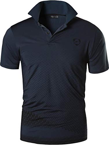 jeansian Homme De Sport Outdoor Manches Courtes Polos Quick Dry T-Shirt Tops LSL195