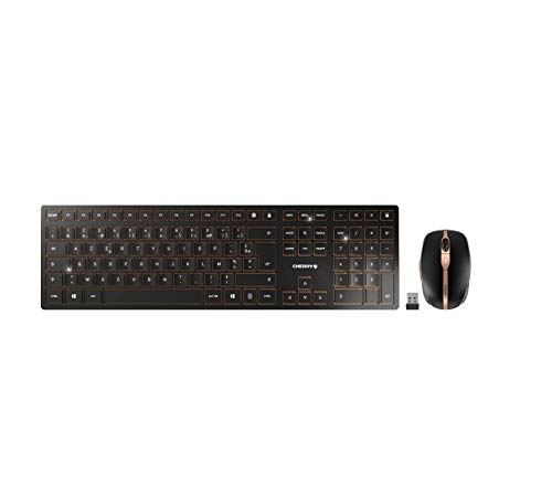 CHERRY DW 9000 SLIM, ensemble clavier et souris sans fil, disposition française, clavier AZERTY, piles rechargeables…