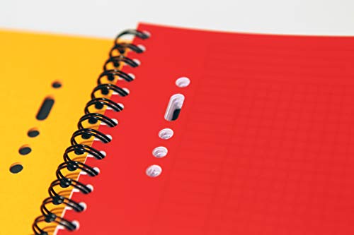 Oxford Office 100102880 Active Book Lot de 5 Cahier bureau reliure intégrale 160 pages Orange