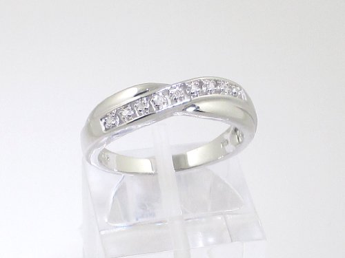 La Collection Bague Diamants : Bague Argent et le set en Diamants 0.04Ct authentiques, pour le Cadeau,Eternite…
