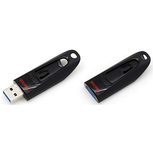 SanDisk Ultra 128 GB, USB 3.0 flash drive, with up to 130 MB/s read speed, Black