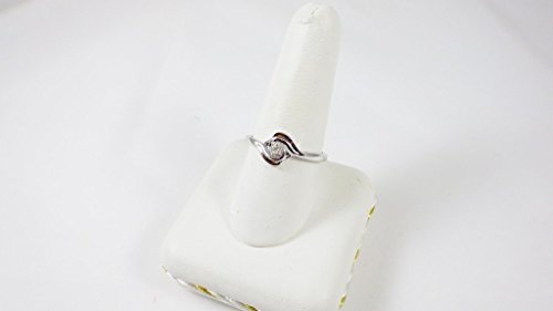 The Diamond Ring Collection Bague de fiançailles en argent sterling avec solitaire en diamant en forme de tourbillon…