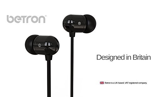 Betron B750s Filaire écouteurs Intra-Auriculaires écouteurs, insonorisant, Anti-emmêlement Câble, Bass Enhanced, Léger…