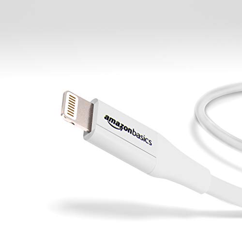 Amazon Basics Câble Lightning vers USB A pour iPhone et iPad – 0,9 m – Lot de 1 , Blanc