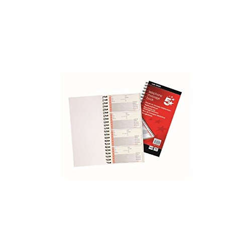 5 Star Office carnet autocopiant Message Téléphone 320 Notes 80 pages 279 x 152 mm