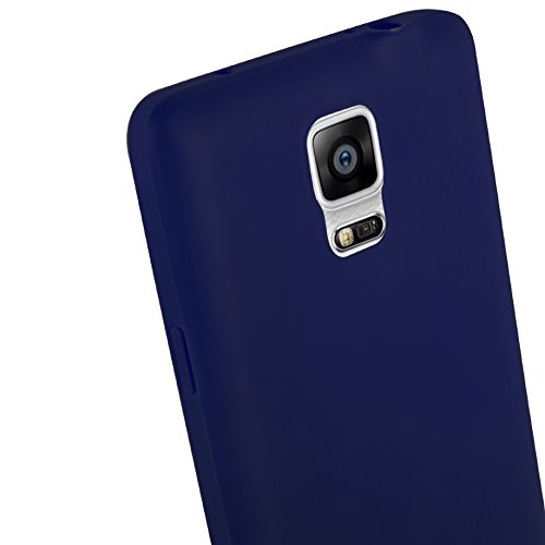 cadorabo Coque pour Samsung Galaxy Note 4 en Candy Bleu FONCÉ – Housse Protection Souple en Silicone TPU avec Anti-Choc…