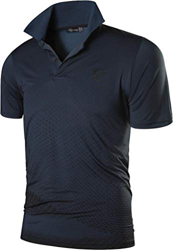 jeansian Homme De Sport Outdoor Manches Courtes Polos Quick Dry T-Shirt Tops LSL195