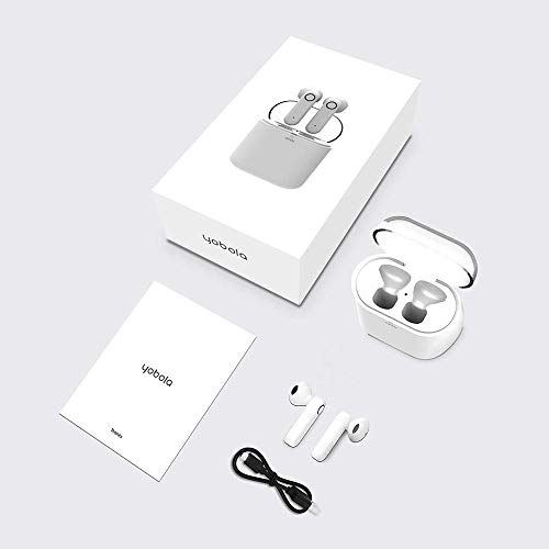 yobola Ecouteurs sans Fil, Ecouteur Bluetooth 5.0 56h de Lecture stéréo 3D HD Écouteurs sans Fil avec Mic, Binaural…