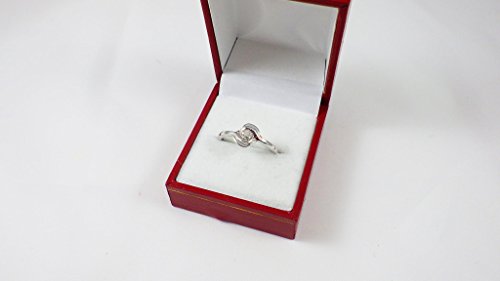 The Diamond Ring Collection Bague de fiançailles en argent sterling avec solitaire en diamant en forme de tourbillon…