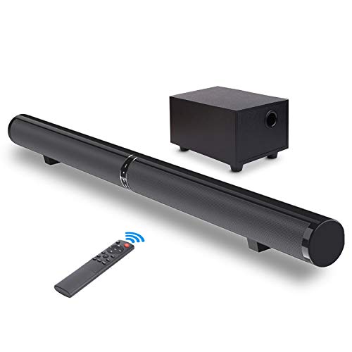 Barre de Son TV avec Subwoofer Soundbar Bluetooth 5.0, SoundBox TV Haut-Parleur Stéréo Speaker, 6 Haut-Parleurs et 2…