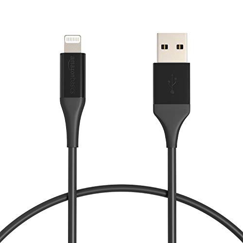 Amazon Basics Câble USB A vers Lightning Collection avancée Chargeur certifié MFi pour iPhone Noir 30,4 cm