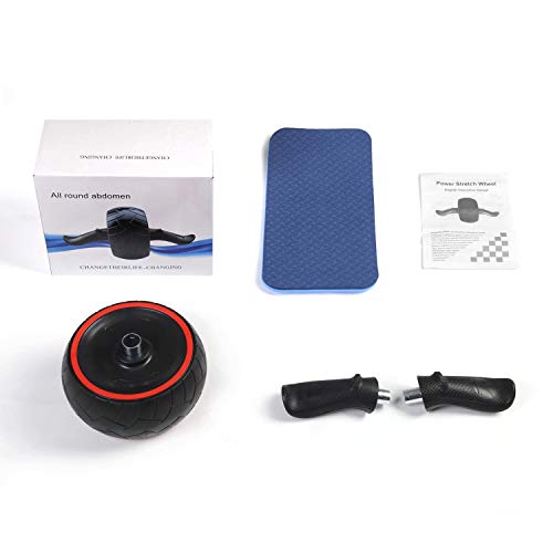 Roues AB, Cyiecw AB Roller-Roue Exercice pour Abdominaux avec Tapis épais pour Genoux AB-Rouleau Roue Trainer Pro…