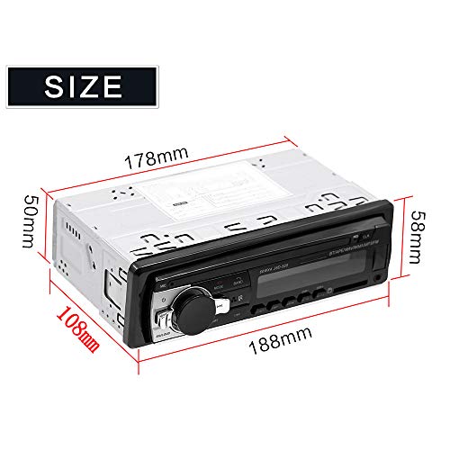 Luckdragon BT Stéréo de voiture, lecteur multimédia numérique 12 V, radio FM, lecteur MP3 de voiture USB/SD/AUX, appels…