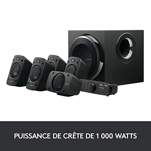 Logitech Z906 Système de Haut-Parleurs avec Son Surround 5.1, Certifié THX, Dolby & DTS, 1000 Watts en Puissance, Multi…