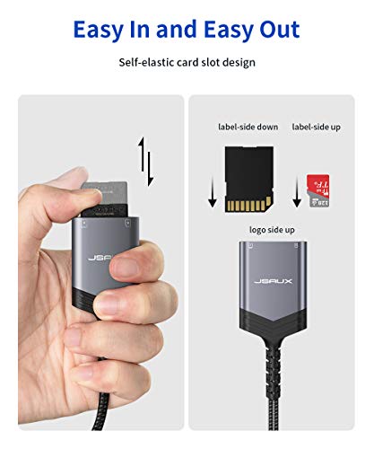JSAUX Lecteur de Carte SD Adaptateur de Lecteur de Carte mémoire SD/TF à Double Fente Haute Vitesse Card Reader USB 3.0…