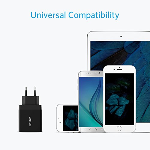 Anker Chargeur Secteur USB 24W 2 Ports Chargeur Mural Adaptateur USB Universel avec Technologie PowerIQ pour iPhone iPad…