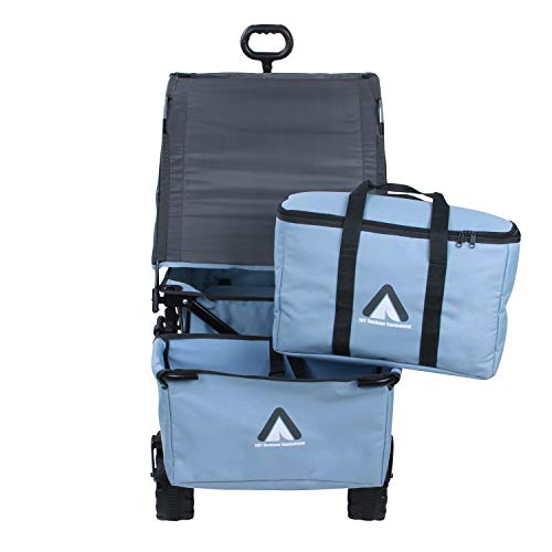 Chariot de Plage Pliable 10T Roof avec Toit – avec Sac Isotherme et Compartiment arrière
